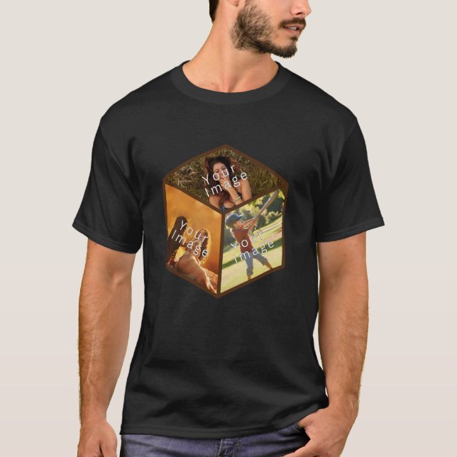Individual 3D picture cubes, 3D photo collage T-Shirt (Front)