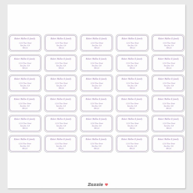 Individual Addressee Mailing Labels (Sheet)