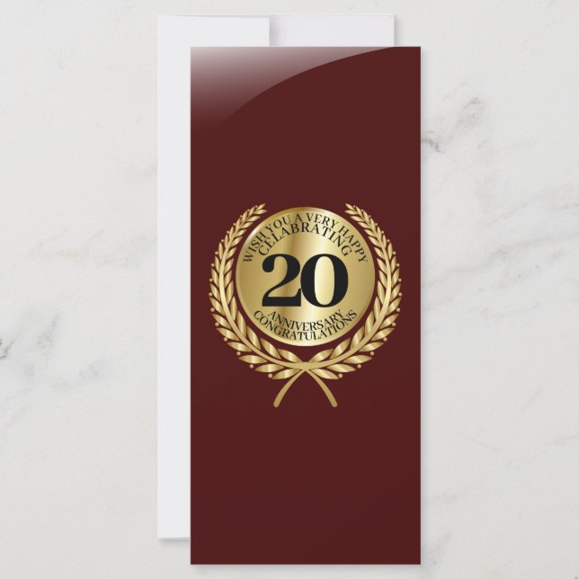 Individual congratulations card on the anniversary (Front)