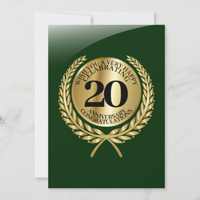 Individual congratulations card on the anniversary (Front)