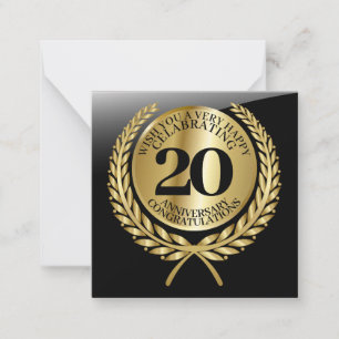 Individual congratulations card on the anniversary