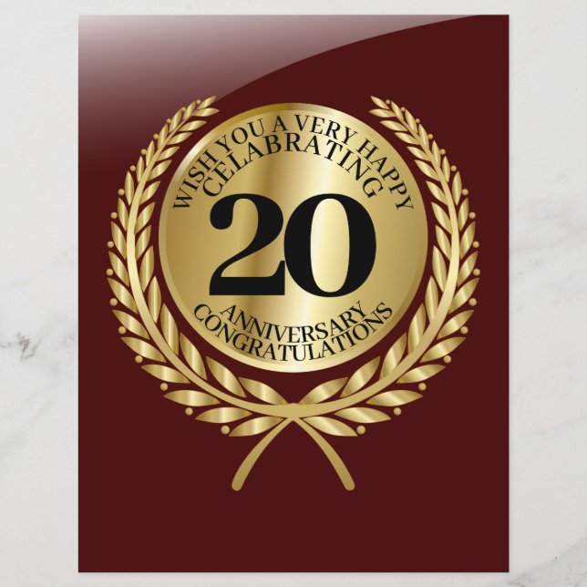 Individual congratulations card on the anniversary (Front)