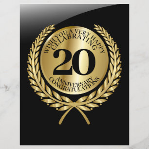 Individual congratulations card on the anniversary