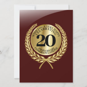Individual congratulations card on the anniversary