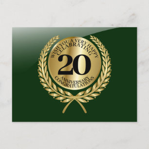 Individual congratulations card on the anniversary