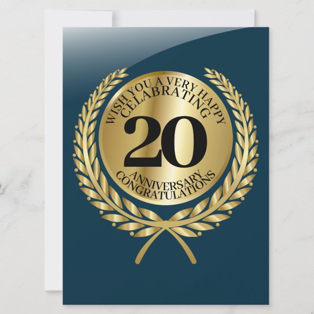 Individual congratulations card on the anniversary (Front)