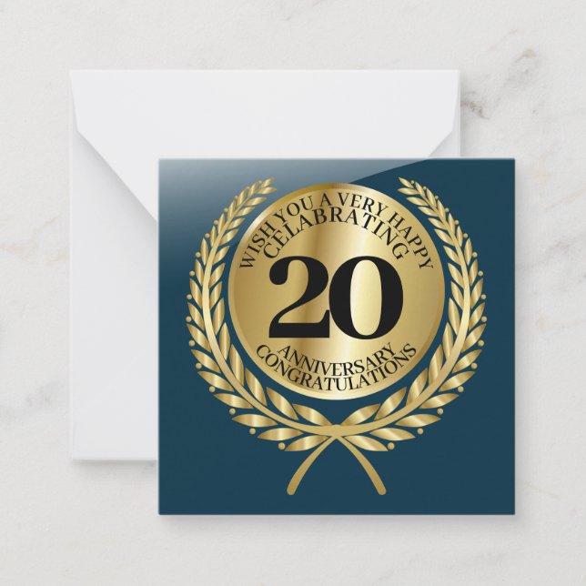 Individual congratulations card on the anniversary (Front)