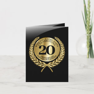 Individual congratulations card on the anniversary