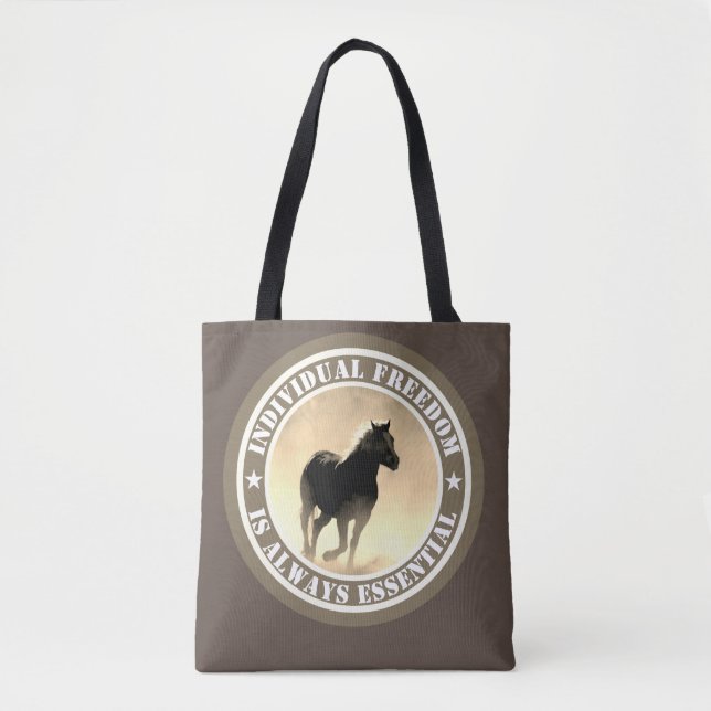 Individual Freedom (horse) Tote Bag (Front)