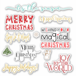 Individual Holiday Greetings Christmas Typography