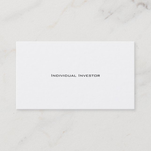 Individual Investor business cards (Front)