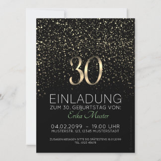 Individual invitation cards 30th birthday