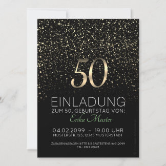 Individual invitation cards 50th birthday