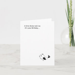 Individual Little bird card, Birthday Card