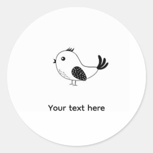 Individual Little bird Classic Round Sticker