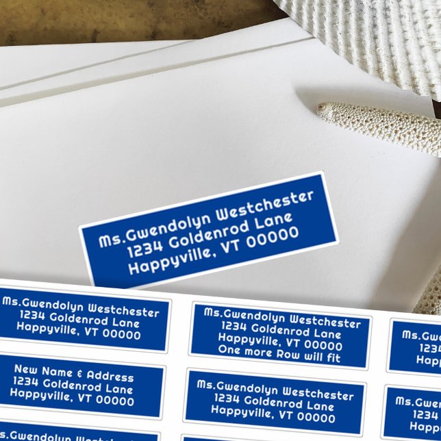Individual Mailing Address Labels Navy Blue (Creator Uploaded)