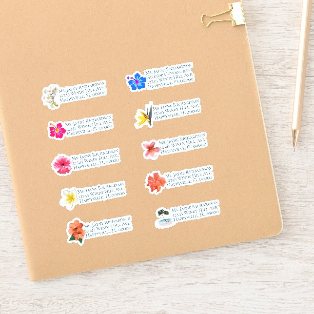 Individual Mailing Address Tropical Wedding (Notebook)