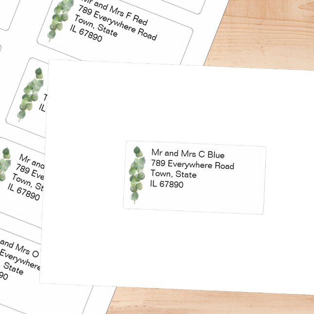 Individual Name & Address Eucalyptus Wedding  (Creator Uploaded)
