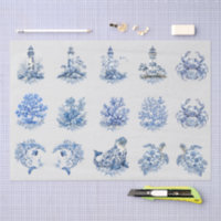 Individual Vintage Inspired Blue White Delft