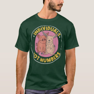 Individuals Not Numbers Vegetable Vegetarian Funn T-Shirt