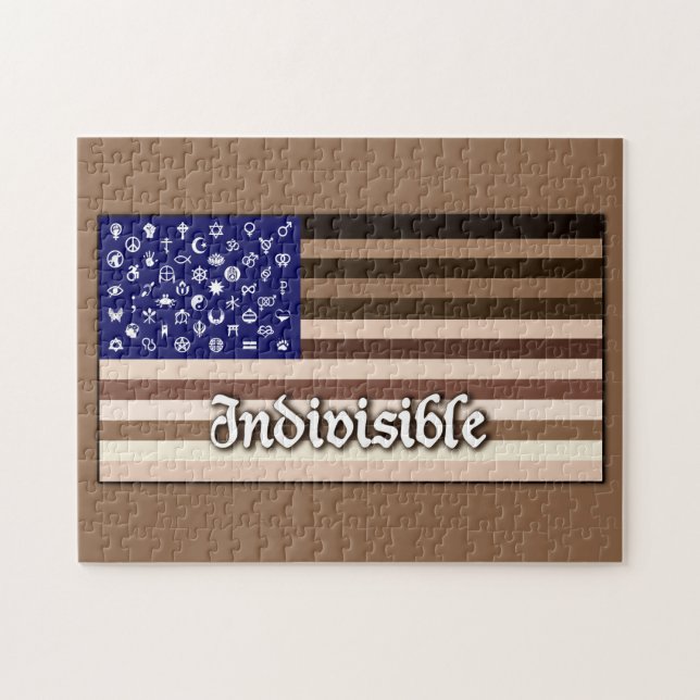 Indivisible Flag Jigsaw Puzzle (Horizontal)