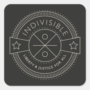 Indivisible, with liberty and justice for all. square sticker