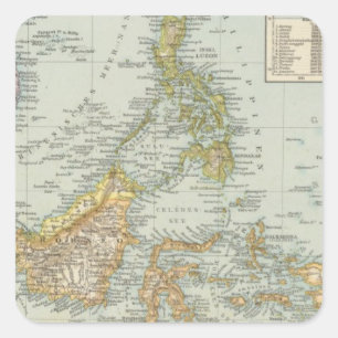 Indo china and Malaysian Archipelago Square Sticker