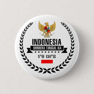 Indonesia 6 Cm Round Badge