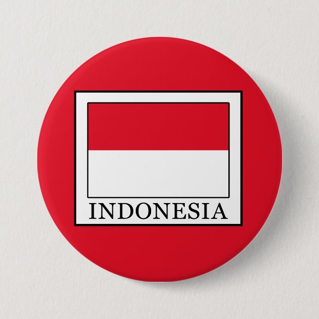 Indonesia 7.5 Cm Round Badge (Front)