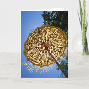 Indonesia, Bali   Temple Umbrella Card