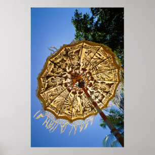 Indonesia, Bali Temple Umbrella Poster