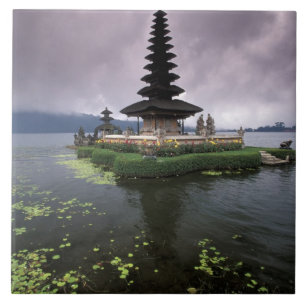 Indonesia, Bali, Ulun Danu Temple. Tile