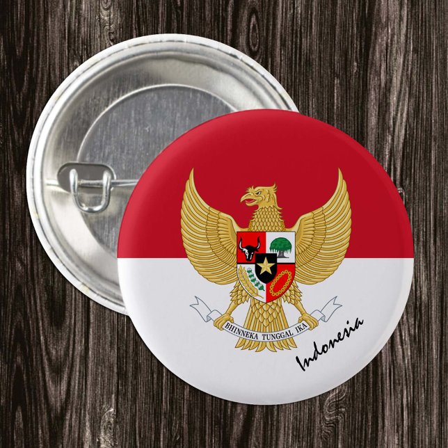 Indonesia button, patriotic Indonesian Flag 3 Cm Round Badge (Creator Uploaded)