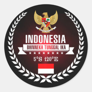 Indonesia Classic Round Sticker