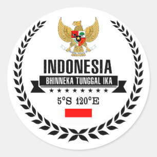 Indonesia Classic Round Sticker