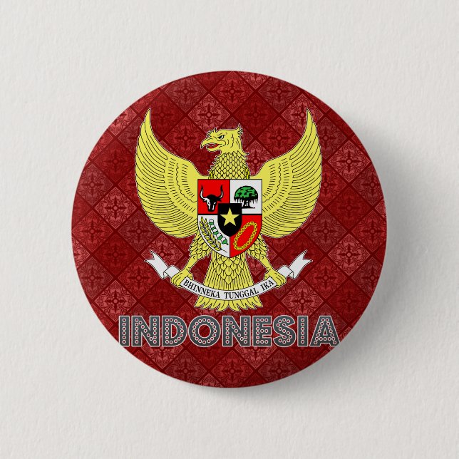 Indonesia Coat of Arms 6 Cm Round Badge (Front)