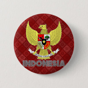 Indonesia Coat of Arms 6 Cm Round Badge