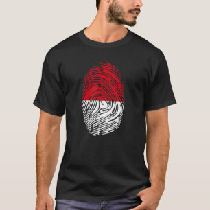 Indonesia Country Flag Fingerprint DNA T-Shirt