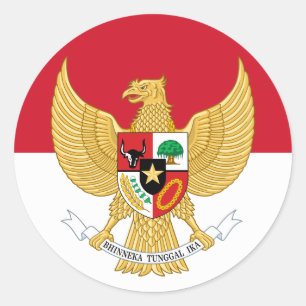 indonesia emblem classic round sticker