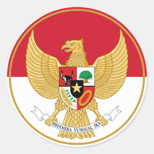 indonesia emblem classic round sticker