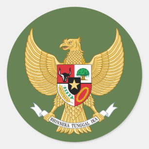 indonesia emblem classic round sticker
