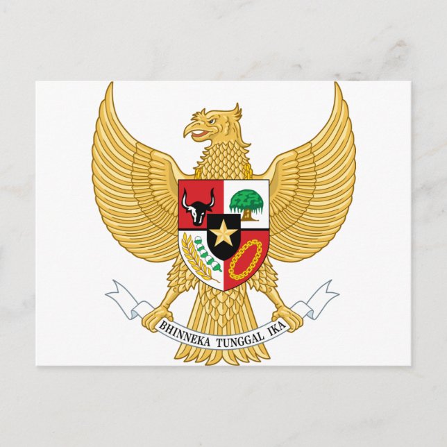 indonesia emblem postcard (Front)