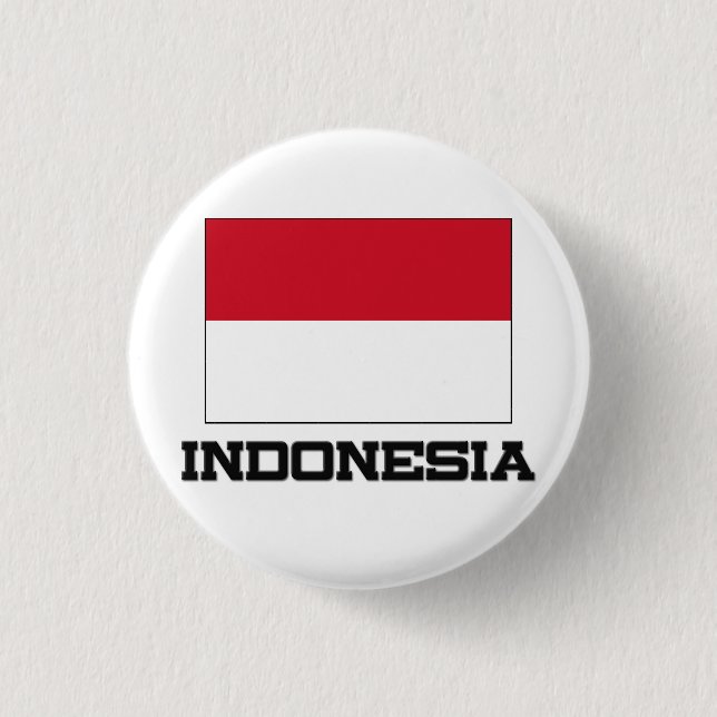Indonesia Flag 3 Cm Round Badge (Front)