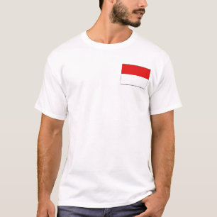 Indonesia Flag and Map T-Shirt