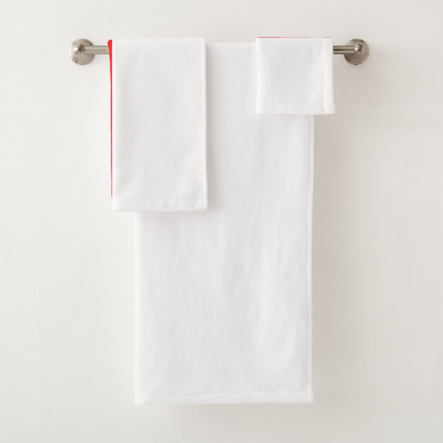 Indonesia Flag Bath Towel Set (Insitu)