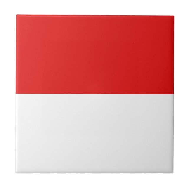 Indonesia Flag Ceramic Tile (Front)