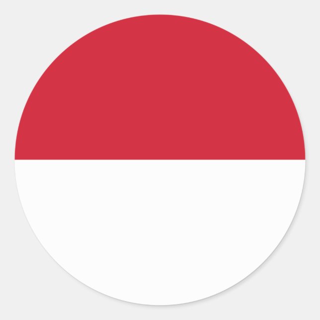 Indonesia Flag Classic Round Sticker (Front)