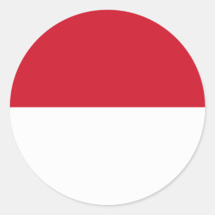 Indonesia Flag Classic Round Sticker
