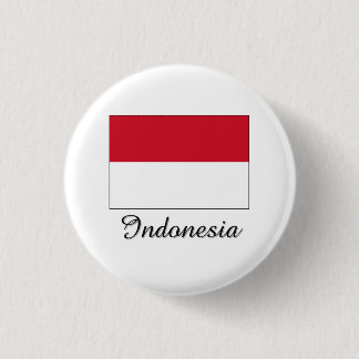 Indonesia Flag Design 3 Cm Round Badge