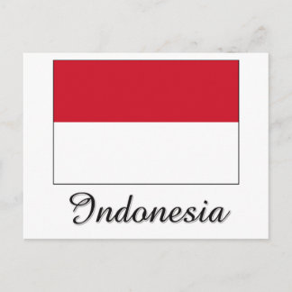 Indonesia Flag Design Postcard